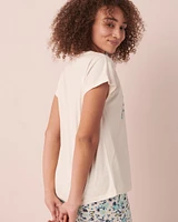 T-shirt col en V coton