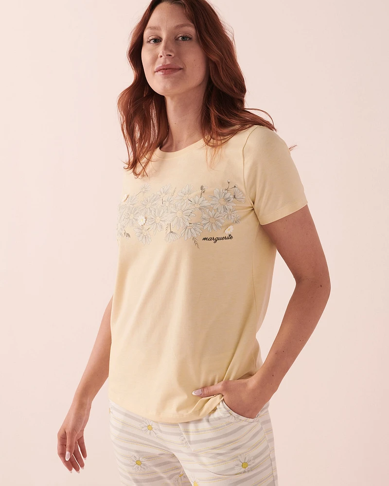 T-shirt encolure ronde en coton
