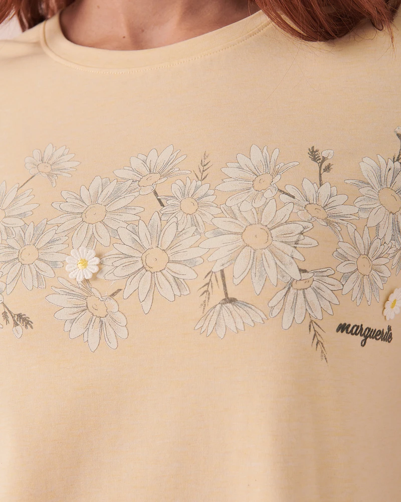 T-shirt encolure ronde en coton