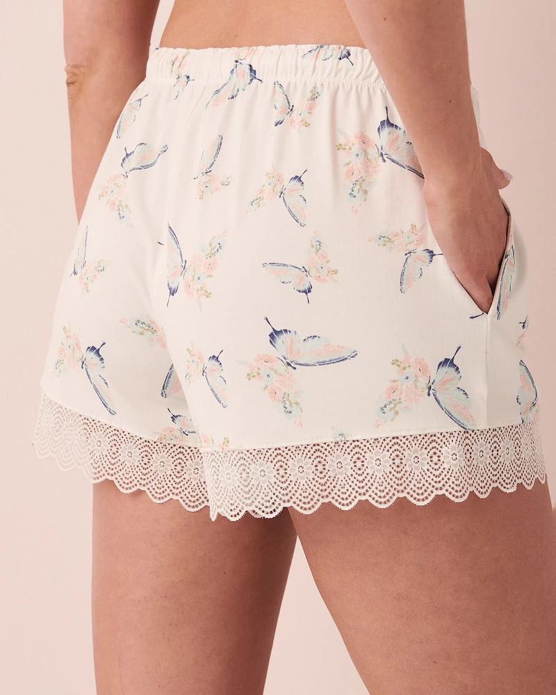 Short ultra doux bordure de dentelle