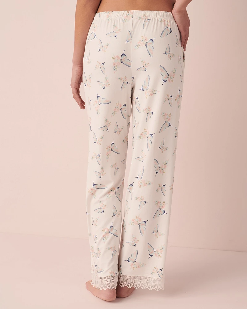 Pantalon ultra doux bordure de dentelle