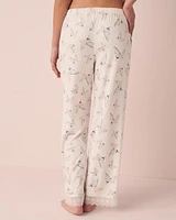 Pantalon ultra doux bordure de dentelle