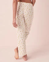 Pantalon côtelé bordure frisée