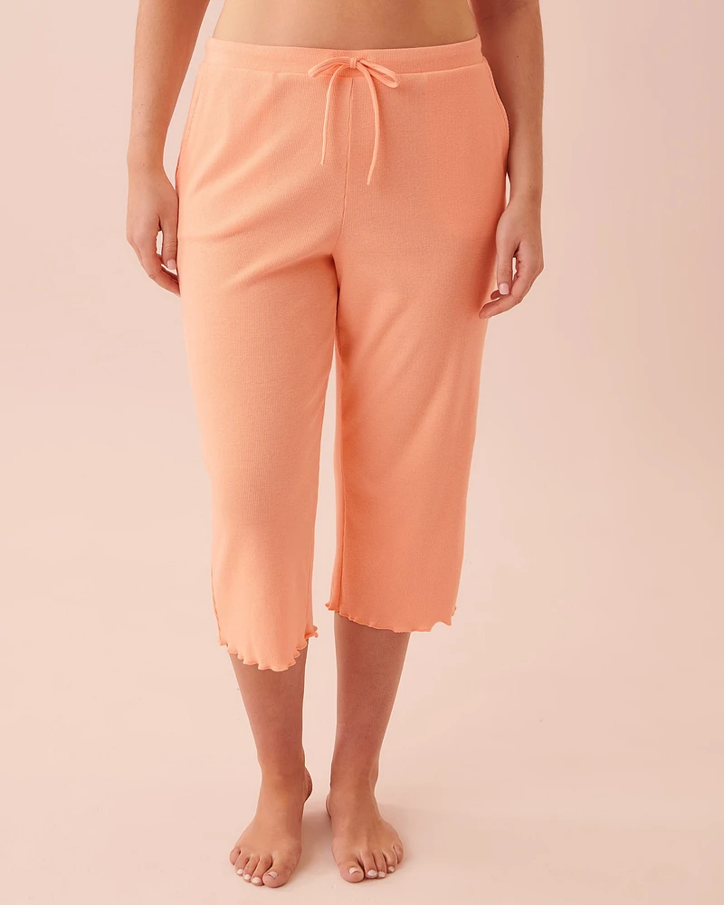 Lettuce Edge Ribbed Capri