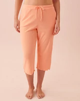 Lettuce Edge Ribbed Capri