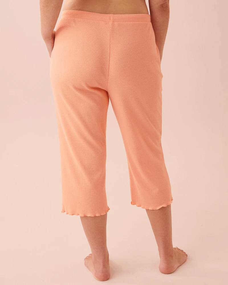Lettuce Edge Ribbed Capri