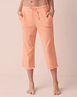 Lettuce Edge Ribbed Capri