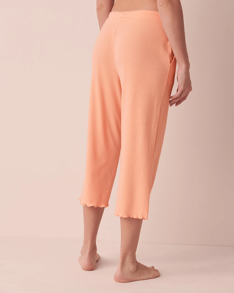 Lettuce Edge Ribbed Capri