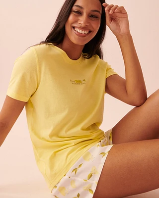 Cotton T-shirt PJ Set