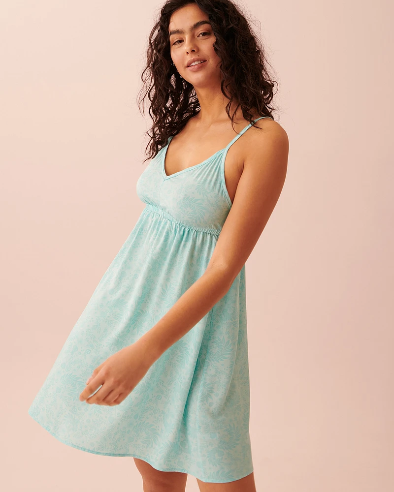 Printed Thin Straps Nightie