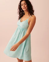 Printed Thin Straps Nightie
