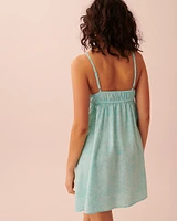 Printed Thin Straps Nightie