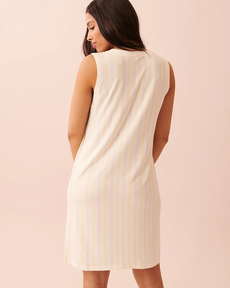 Bamboo Sleeveless Button-down Sleepshirt