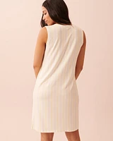 Bamboo Sleeveless Button-down Sleepshirt
