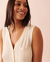 Bamboo Sleeveless Button-down Sleepshirt