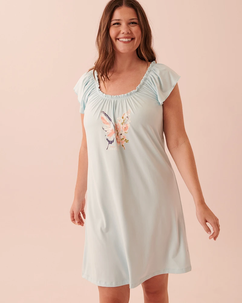 Chemise de nuit ultra douce manches courtes