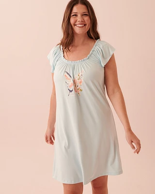Chemise de nuit ultra douce manches courtes