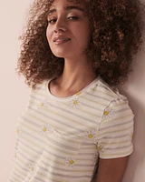 Chemise de nuit manches courtes en coton