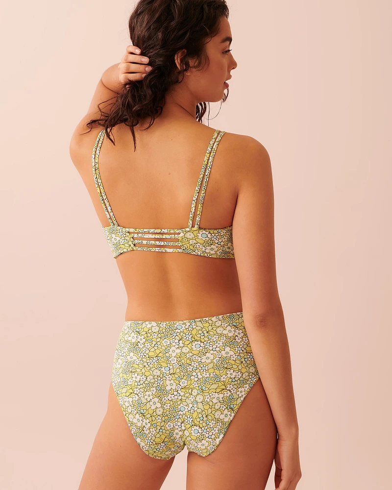 FIELDS OF FLOWERS Recycled Fibers Reversible Bralette Bikini Top