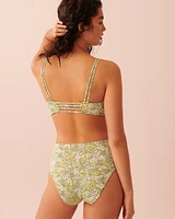 FIELDS OF FLOWERS Recycled Fibers Reversible Bralette Bikini Top