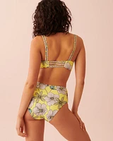 FIELDS OF FLOWERS Recycled Fibers Reversible Bralette Bikini Top