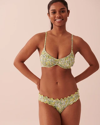 Haut de bikini bralette en fibres recyclées FIELDS OF FLOWERS