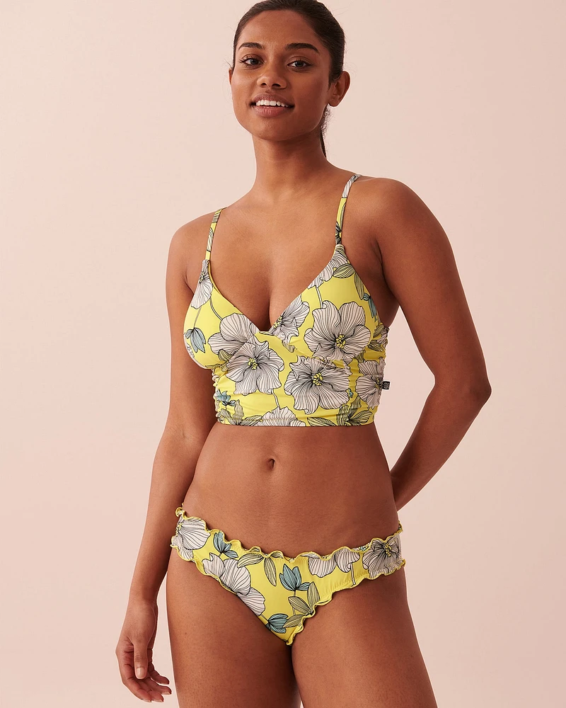 FIELDS OF FLOWERS Recycled Fibers Long Triangle Bikini Top