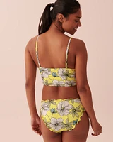 FIELDS OF FLOWERS Recycled Fibers Long Triangle Bikini Top