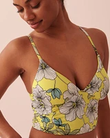 FIELDS OF FLOWERS Recycled Fibers Long Triangle Bikini Top