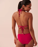 Haut de bikini triangle en fibres recyclées BRIGHT ROSE