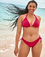Haut de bikini triangle en fibres recyclées BRIGHT ROSE