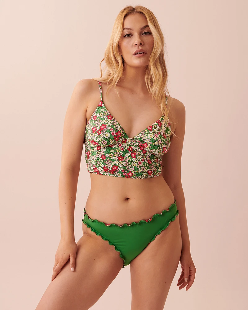 DITSY BLOOMING Recycled Fibers Long Triangle Bikini Top
