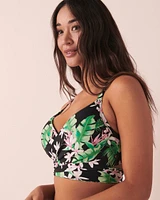 DARK GLOWING D Cup Draped Bikini Top