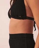 TEXTURED D Cup Triangle Bikini Top
