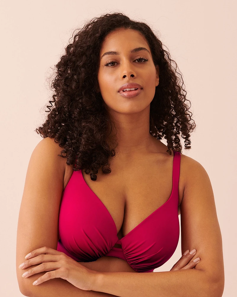 BRIGHT ROSE Recycled Fibers D Cup Bikini Top