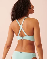 TURQUOISE D Cup Balconette Bikini Top
