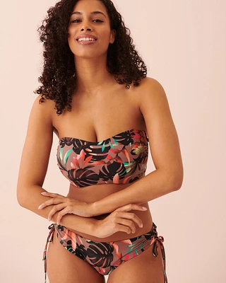 EARTHY JUNGLE D Cup Bandeau Bikini Top
