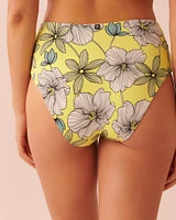 FIELDS OF FLOWERS Recycled Fibers Reversible High Waist Bikini Bottom