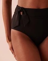Bas de bikini taille haute nouée SOLID