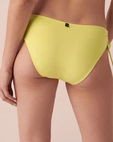 Bas de bikini brésilien noué aux hanches en fibres recyclées SUNNY LIME