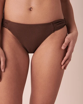 TEXTURED Knotted Sides Bikini Bottom