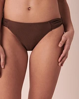 TEXTURED Knotted Sides Bikini Bottom