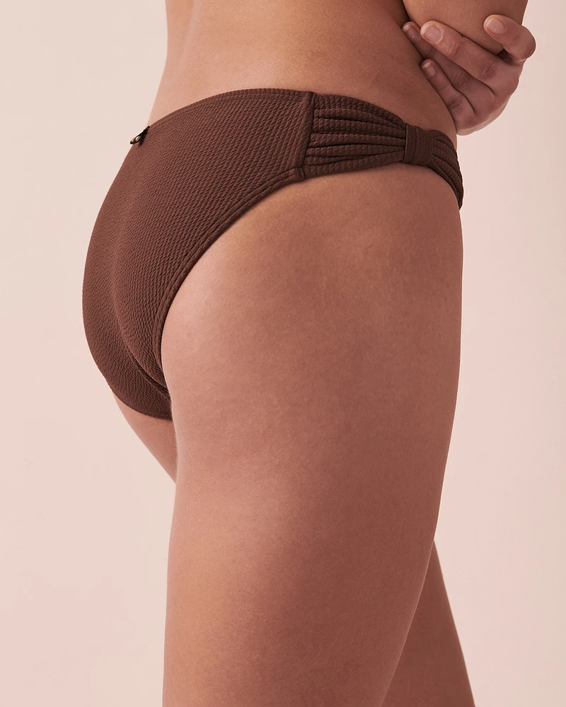 TEXTURED Knotted Sides Bikini Bottom