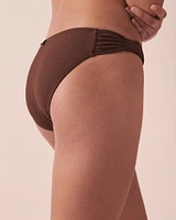 TEXTURED Knotted Sides Bikini Bottom
