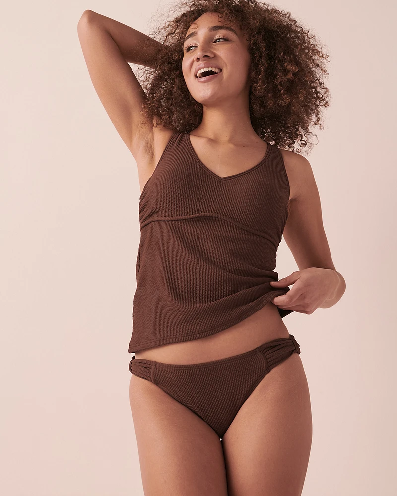 TEXTURED Knotted Sides Bikini Bottom