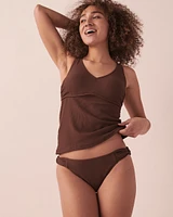 TEXTURED Knotted Sides Bikini Bottom
