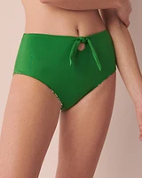 Bas de bikini taille haute réversible en fibres recyclées DITSY BLOOMING