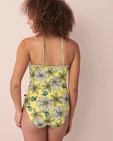 Maillot une-pièce réversible en fibres recyclées FIELDS OF FLOWERS
