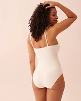 Maillot une-pièce encolure carrée TEXTURED