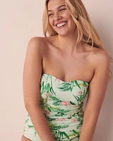 Maillot une-pièce bandeau drapé ISLAND TROPIC